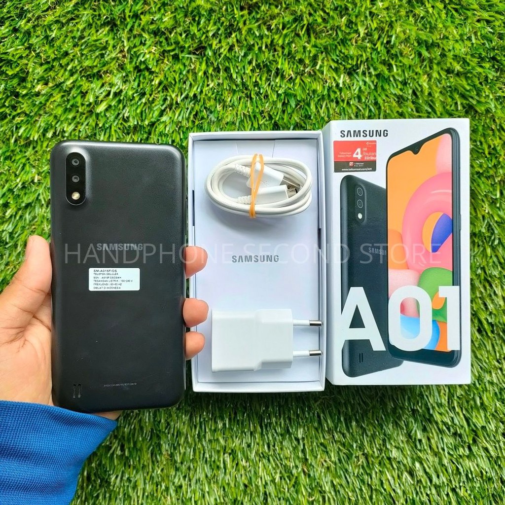 HANDPHONE SAMSUNG A01 2/16GB FULLSET NO HEADSET SECOND SEKEN BEKAS MURAH-1
