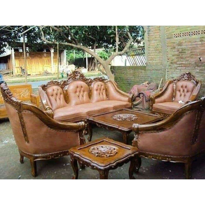 kursi sofa tamu ganesa jati jepara / sofa ganesha jambu / kursi ganesa / sofa ganesha