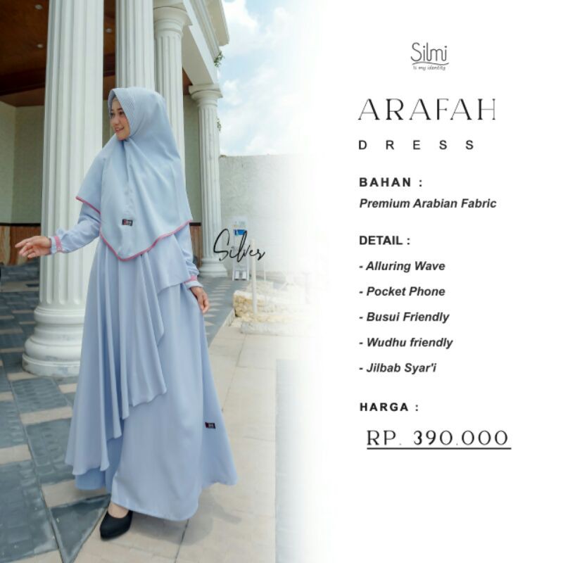 Set gamis syar'i Arafah dress branded Silmi