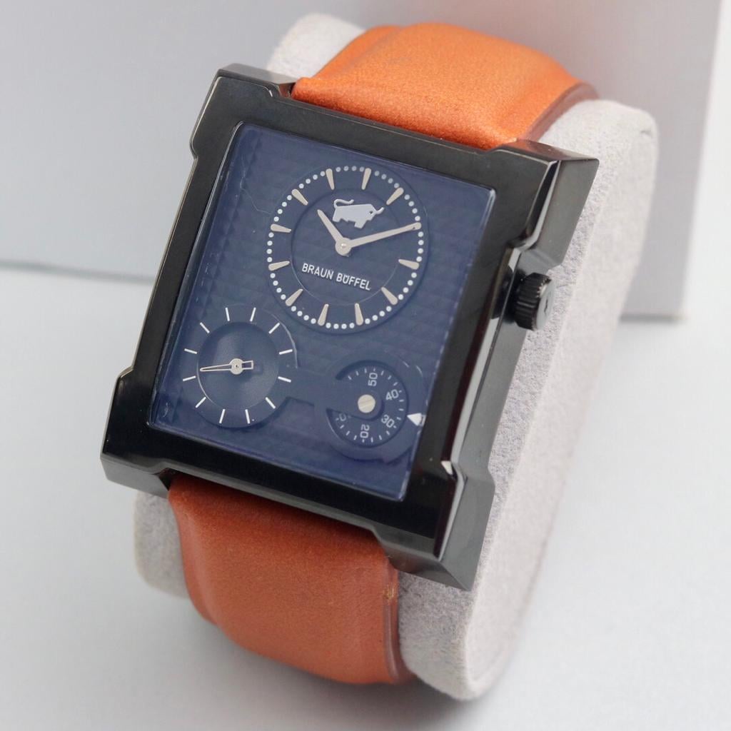 JAM TANGAN PRIA BRAUN BUFFEL KULIT UK 4CM