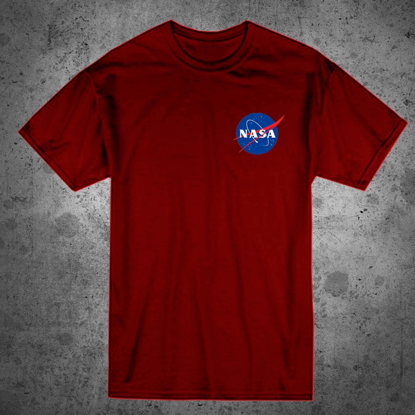 KAOS DISTRO pria LOGO&quot;NASA&quot;t-shirt distro cotton combed 30s