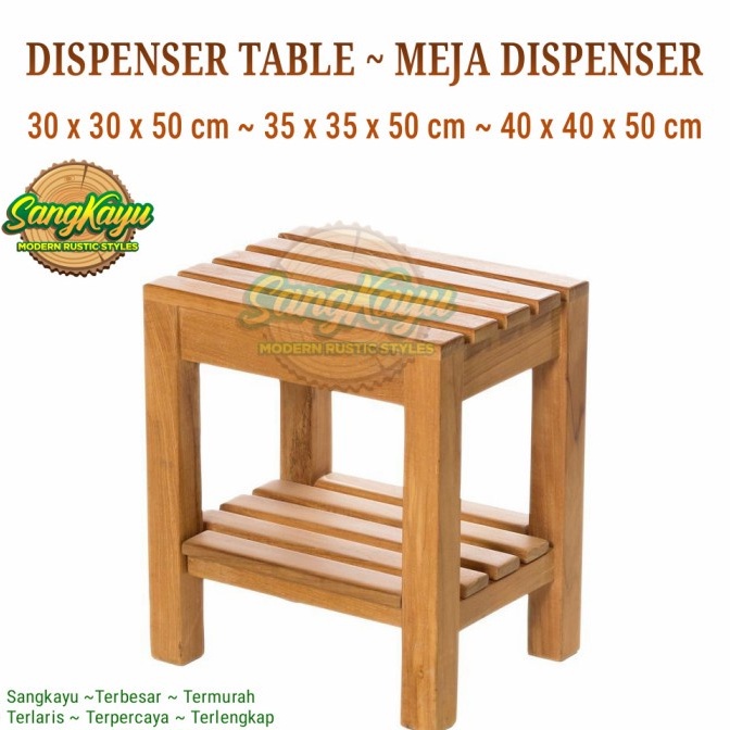 Meja dispenser table meja sudut bedside table meja kayu serbaguna