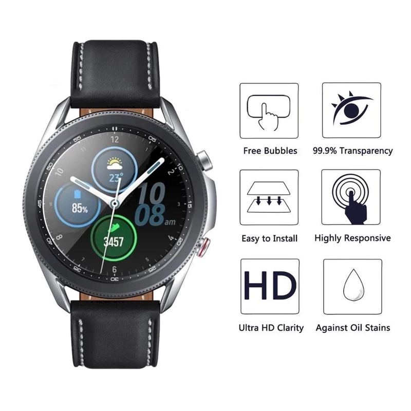 1pc Pack Samsung Watch HD Clear Anti Scratch Full Screen Protector Film / Classic 40mm 44mm 42mm 46mm Tempered Glass Film For Samsung Galaxy Watch 4