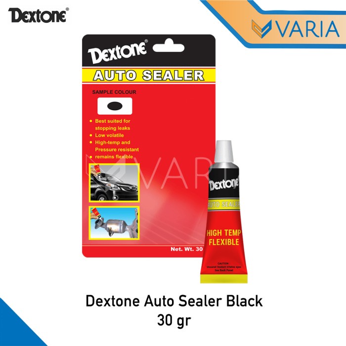 Dextone Auto Sealer Black 30 gr Lem Waterproof Hitam High Temp Sealant