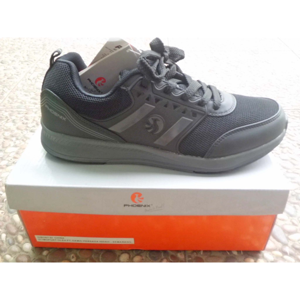 Sepatu Sekolah / Sport Phoenix Nix (Black/Dark Grey)