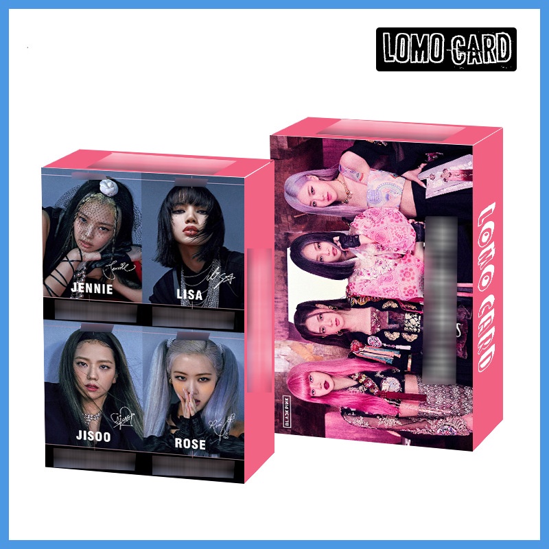 30pcs / Kotak Kartu LOMO Foto ALBUM BLACKPINK LISA ROSE JENNIE JISOO