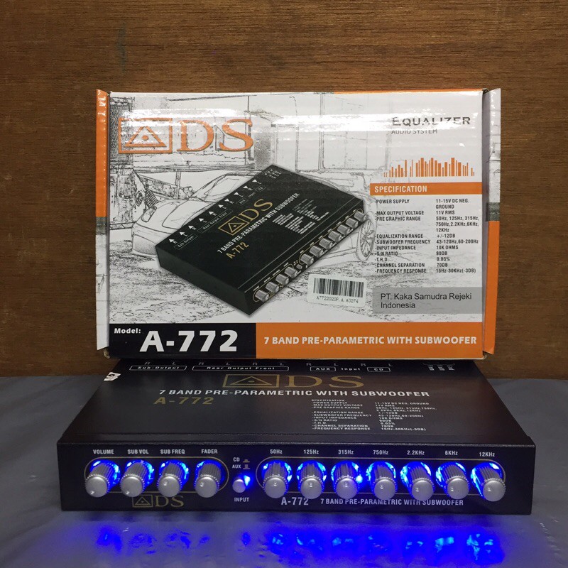 Parametric ADS A 772 - Preamp Parametrik Audio Mobil 7 Band Equalizer