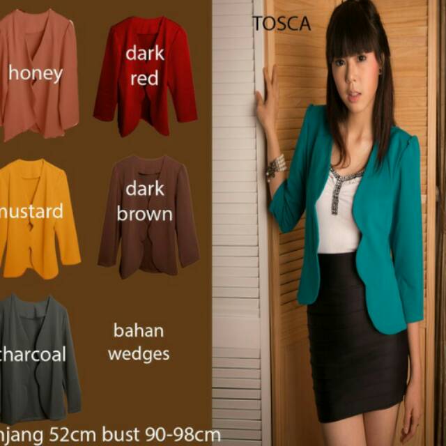 Blazer wanita /Scalop blazer/ atasan wanita