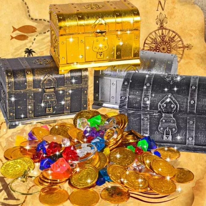 pirate treasure chest mainan harta karun bajak laut Termurah