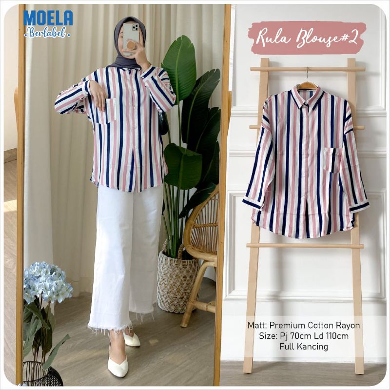 Moela/Rula Blouse 2/Cotton Premium Rayon/boluse bahan rayon