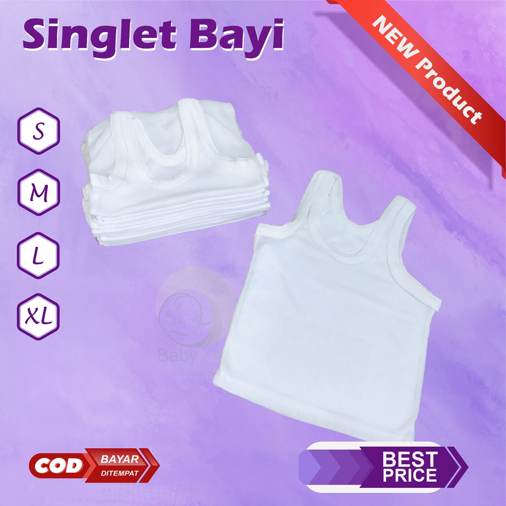 per 6pcs kaos singlet bayi kaos dalam anak bayi murah