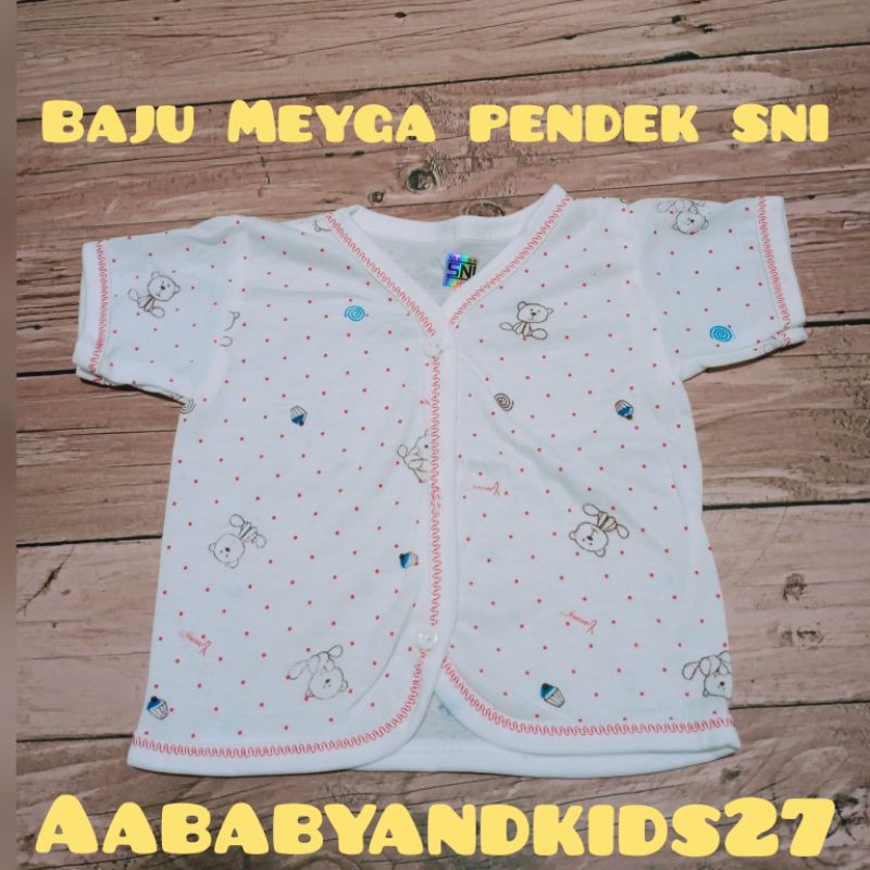 3PC BAJU BAYI MEYGA LENGAN PENDEK-BAJU BAYI LENGAN PENDEK MEYGA SNI-BAJU BAYI LENGAN PENDEK MURAH