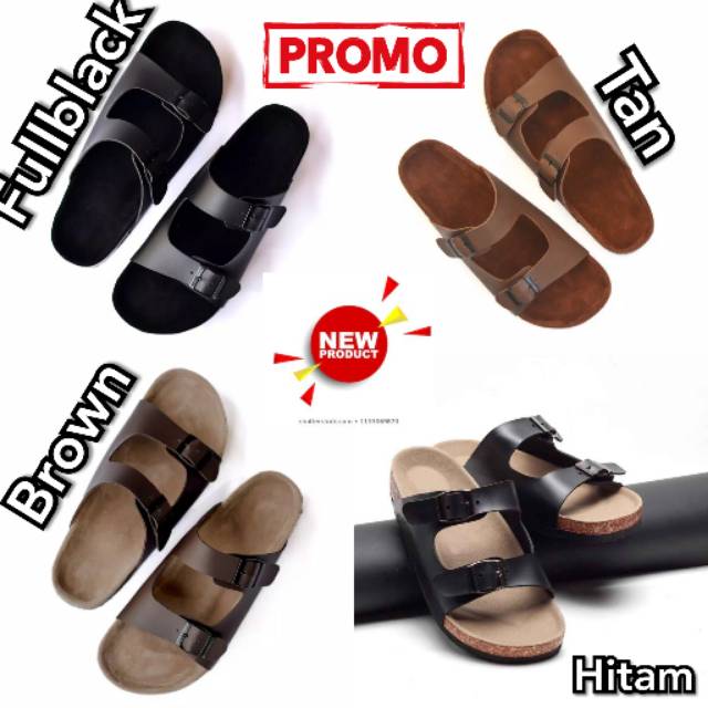 SendaLs Pria Slide Urban Bahan Semi Leather Santai Nyaman Jalan NgemalL HangOut Kekinian Semi Formal