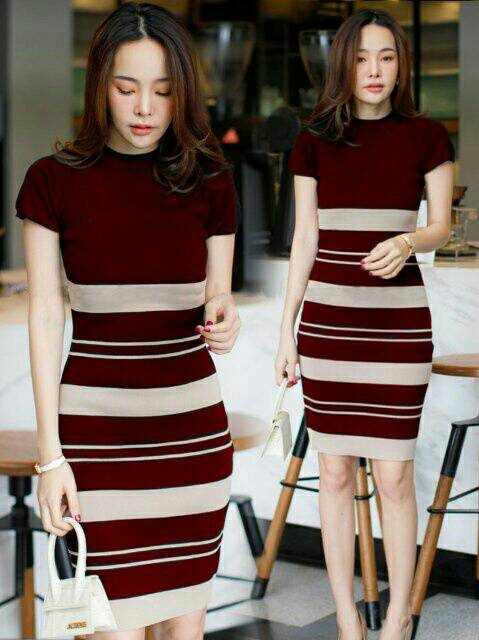 A03 DRESS TANIA RAJUT bahan rajut import good quality