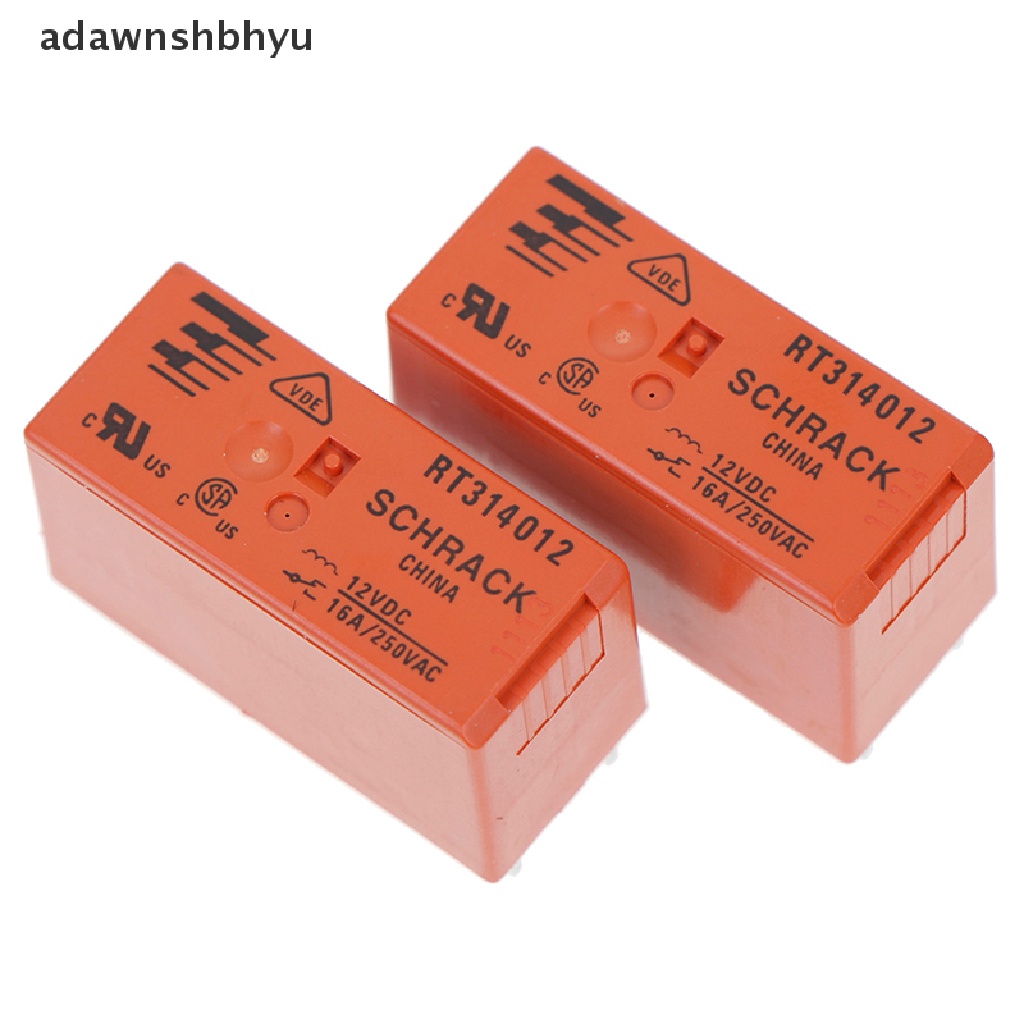 Adawnshbhyu 2Pcs RT original314012 8pin 12V RT314012 Relay schrack 16A 250VAC Baru