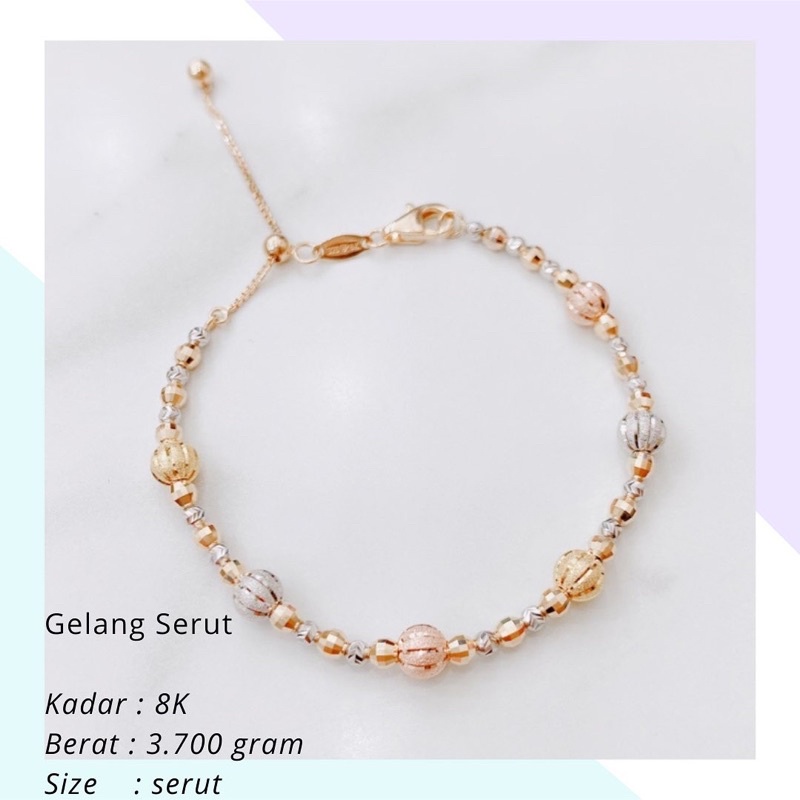 Gelang Emas Serut 3.700 Gr