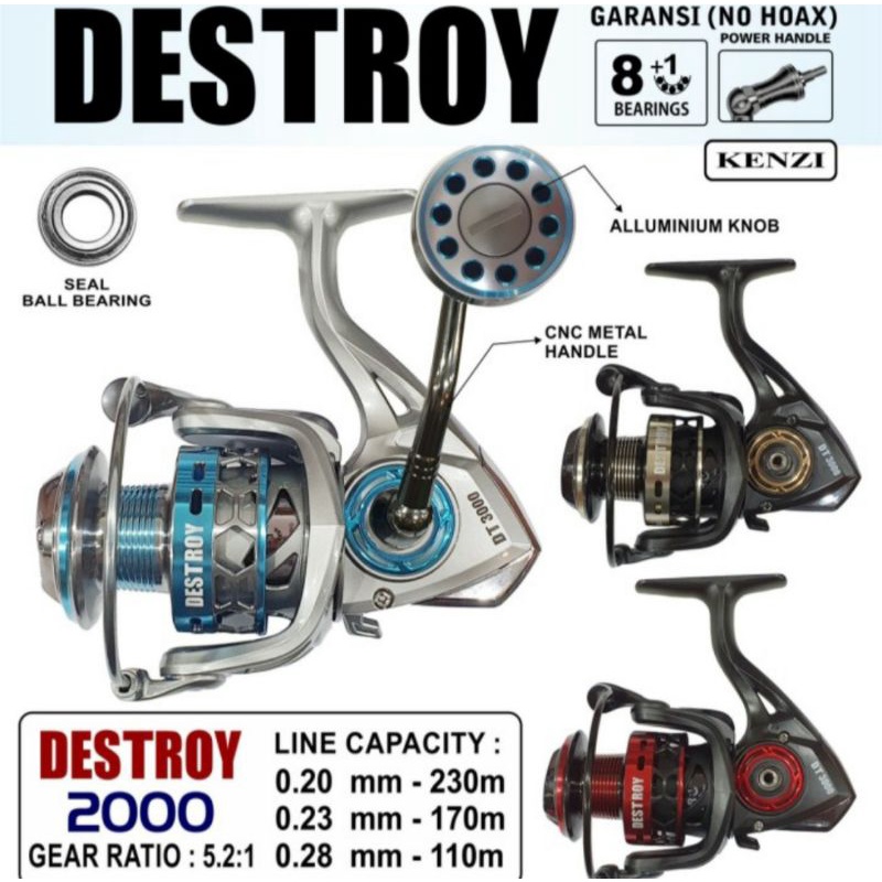 REEL KENZI DESTROY SIZE 1000/2000/3000/5000/6000 .... POWER HENDEL