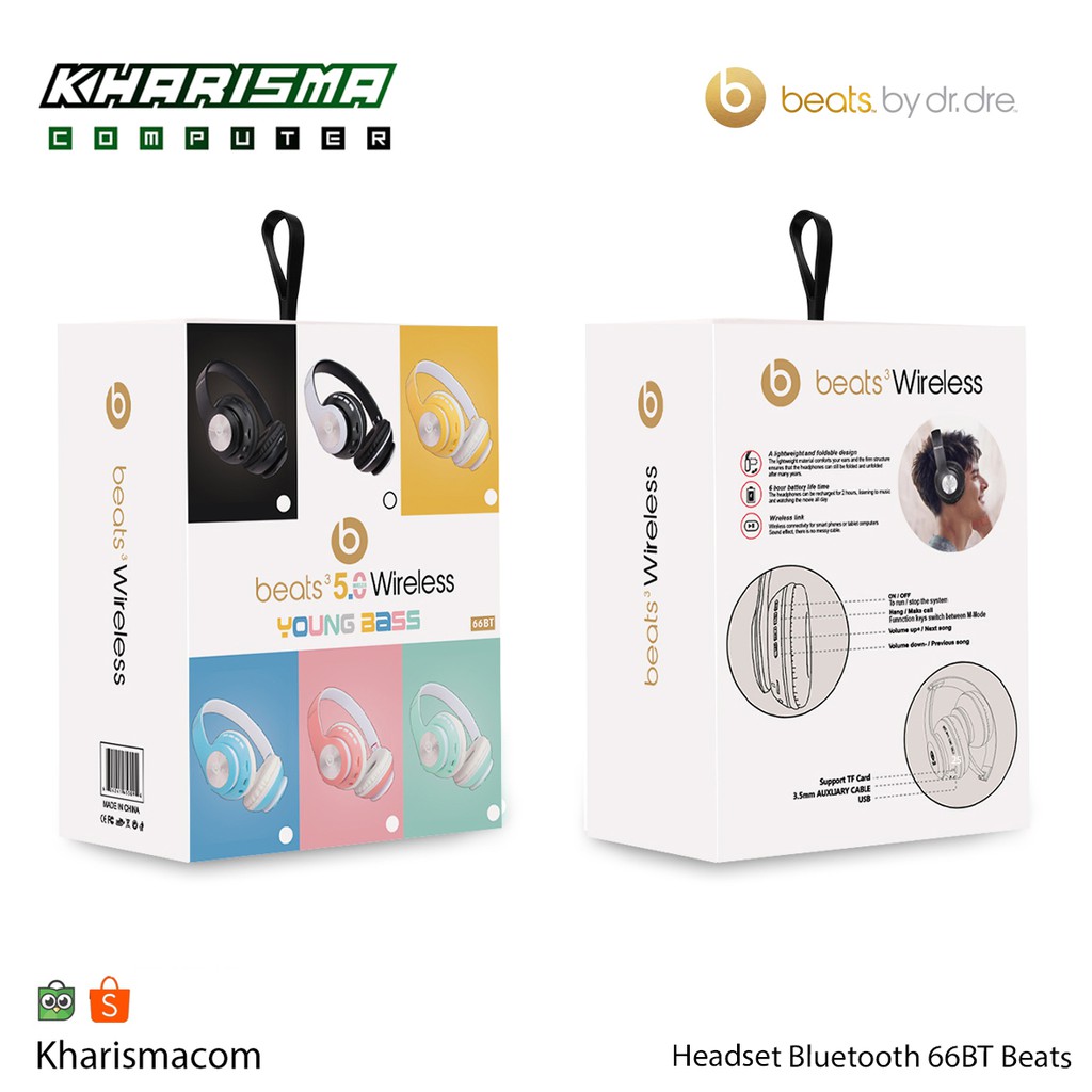 Headset Bluetooth 66BT Beats / Headset 5.0 wireless