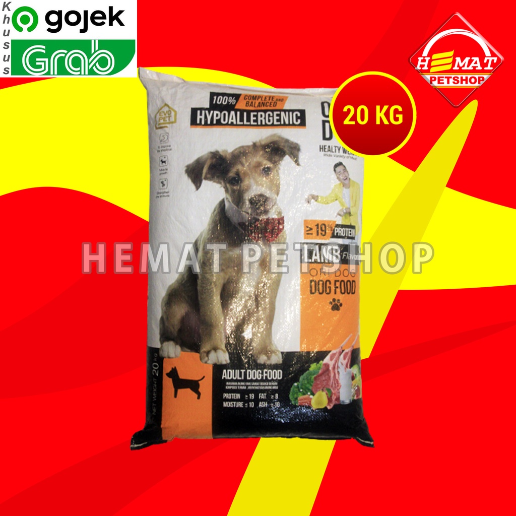 GOSEND Makanan Kering Anjing Dewasa Ori Dog Food Lamb Domba Adult 20 KG