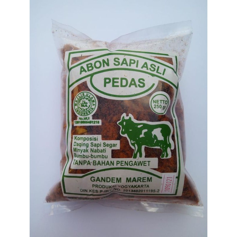 Abon sapi pedas 250 gr