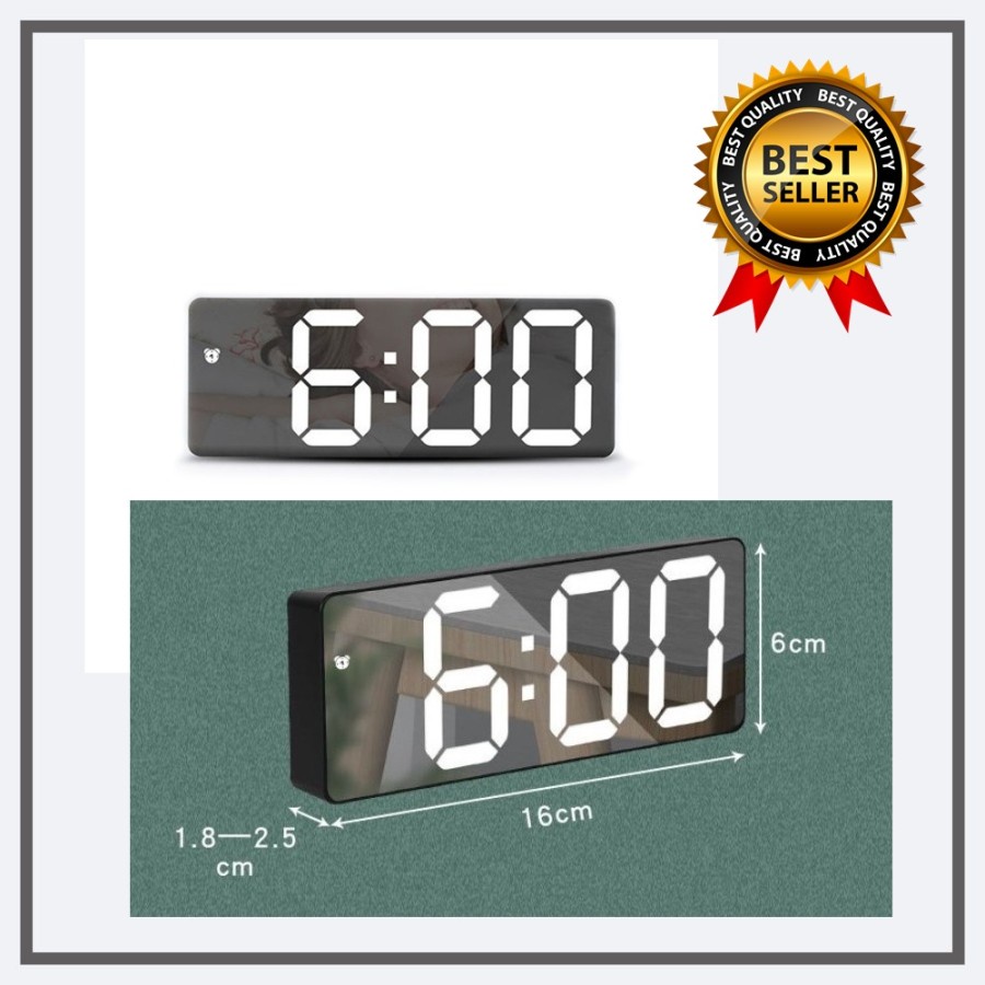 Jam Meja Digital Led Weker / Digital Alarm Clock Mirror GH-0712