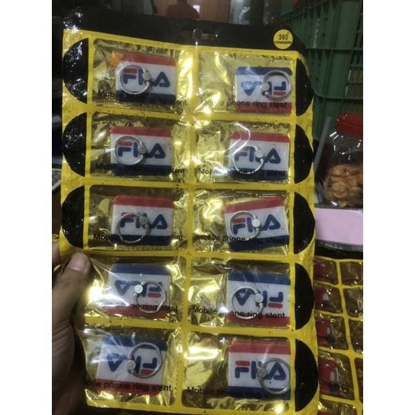 Murah Ring hp besi motif brand Fila , Supreme Dll