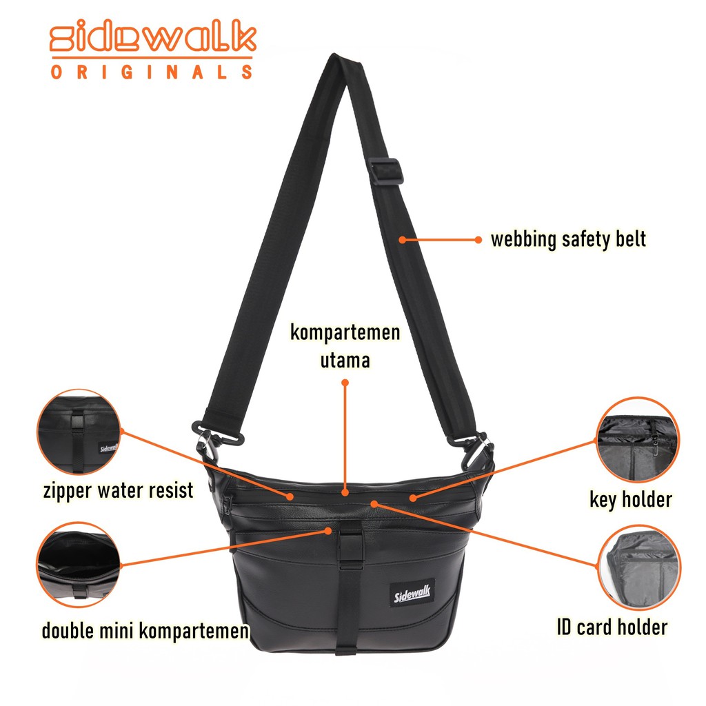 Tas Kulit Pria / Tas Slingbag / Slempang Pria / WATERPROOF / sidewalk cor 02