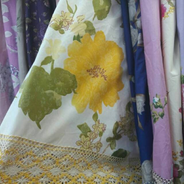 Mukena katun jepang renda