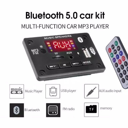 modul mp3 bluetooth 5.0 12v wireless stereo audio hifi usb mp3