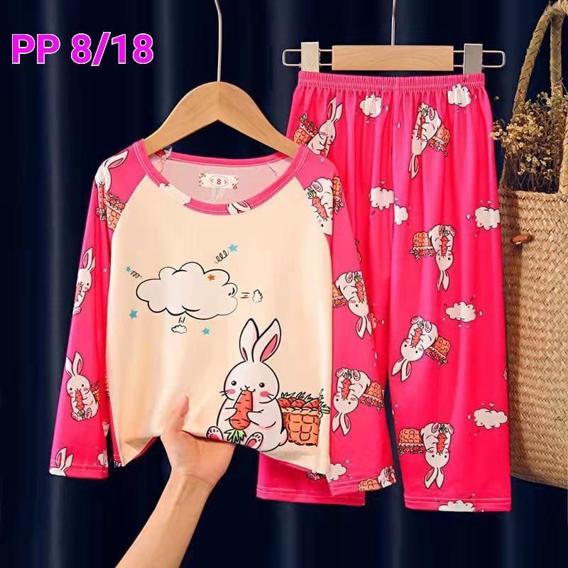 BAJU TIDUR ANAK IMPORT MURAH UNISEX SETELAN PIYAMA SET LENGAN PANJANG C18-B2