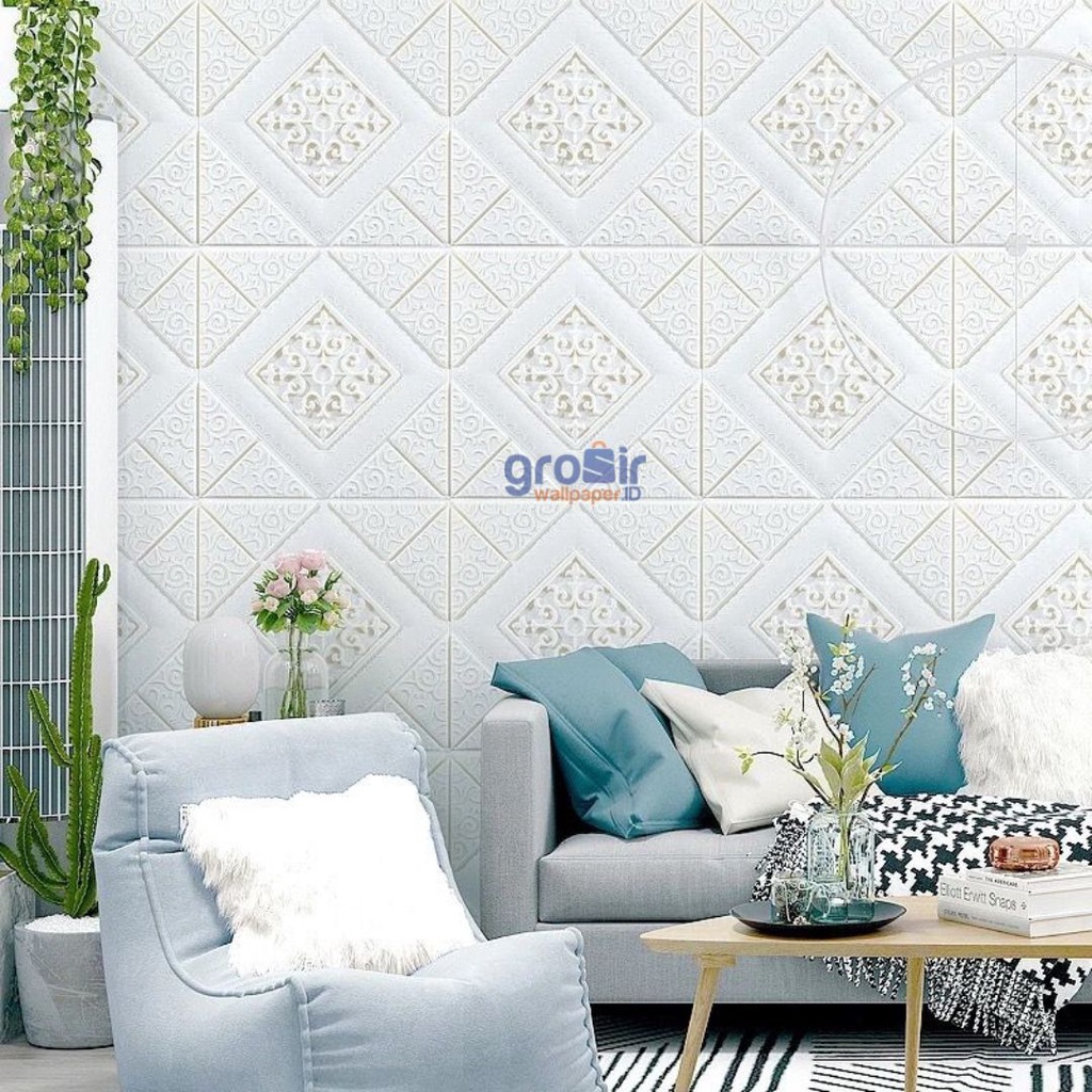 (COD) Wallpaper 3D Sticker Dinding Plafon Atap Ukuran 70X70CM High Premium Quality Termurah