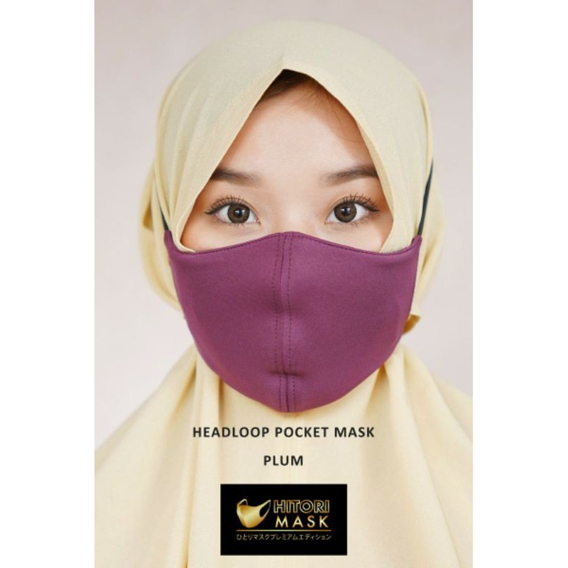 hitori mask headloop pocket / masker hitori headloop