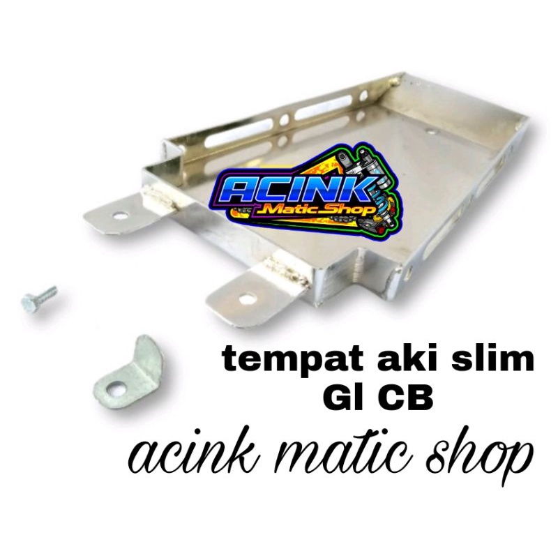 Tempat Box Aki Slim Pangkon Accu Slim Motor Honda CB GL MEGAPRO TIGER