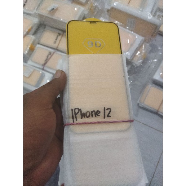 TEMPERED GLASS FULL IPHONE 12 / free tisu pembersih