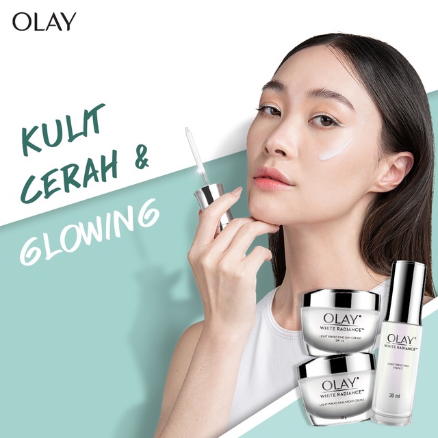 Olay White Radiance Light Perfecting Serum 30ml [Paket isi 2] - Essence Wajah