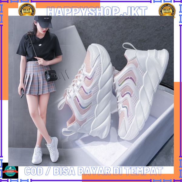 HS / Sepatu Sneaker Wanita Import PU Premium SP 247