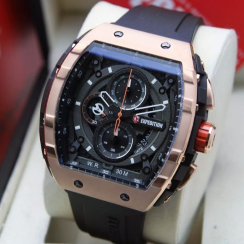 Jam Tangan Expedition E 6782 Pria / E6782 MC Rosegold Original