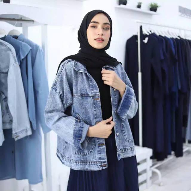 PABLO JACKET / JAKET JEANS / JAKET JEANS WANITA KEKINIAN BAHAN JEANS WASH