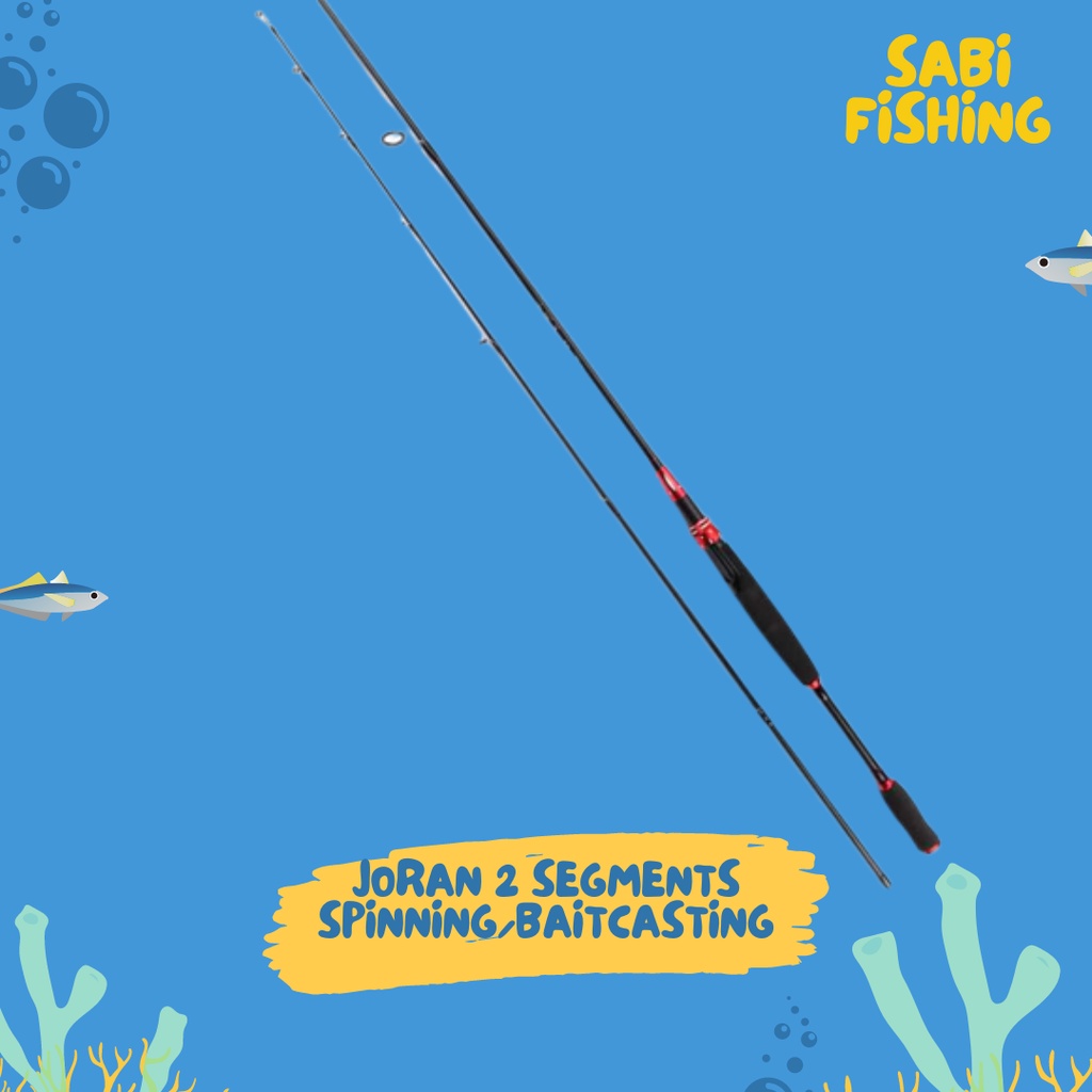 Joran Pancing Straight & Gun Handle Bahan Carbon Fiber 2 Bagian