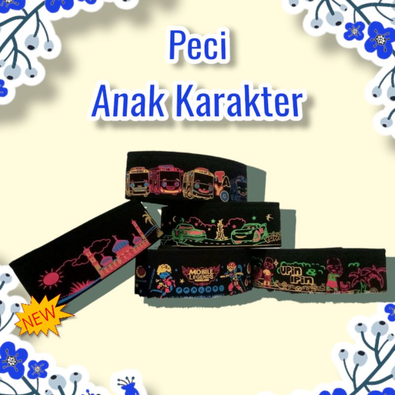 Kopyah anak, peci anak, songkok anak KARAKTER KEREN