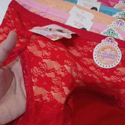 Celana dalam wanita cd brukat jumbo renda lace cd wanita brukat jumbo melar elastis halus extra size-2