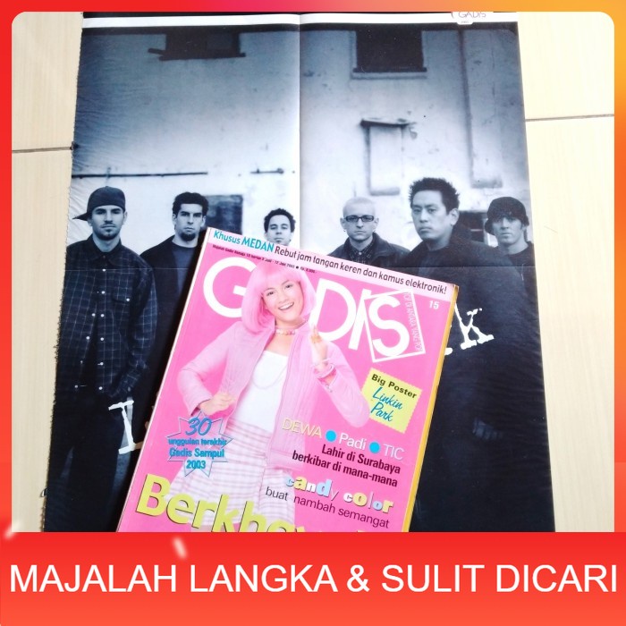 Majalah GADIS No.15 Jun 2003 INTAN NURAENI + POSTER LINKIN PARK Langka