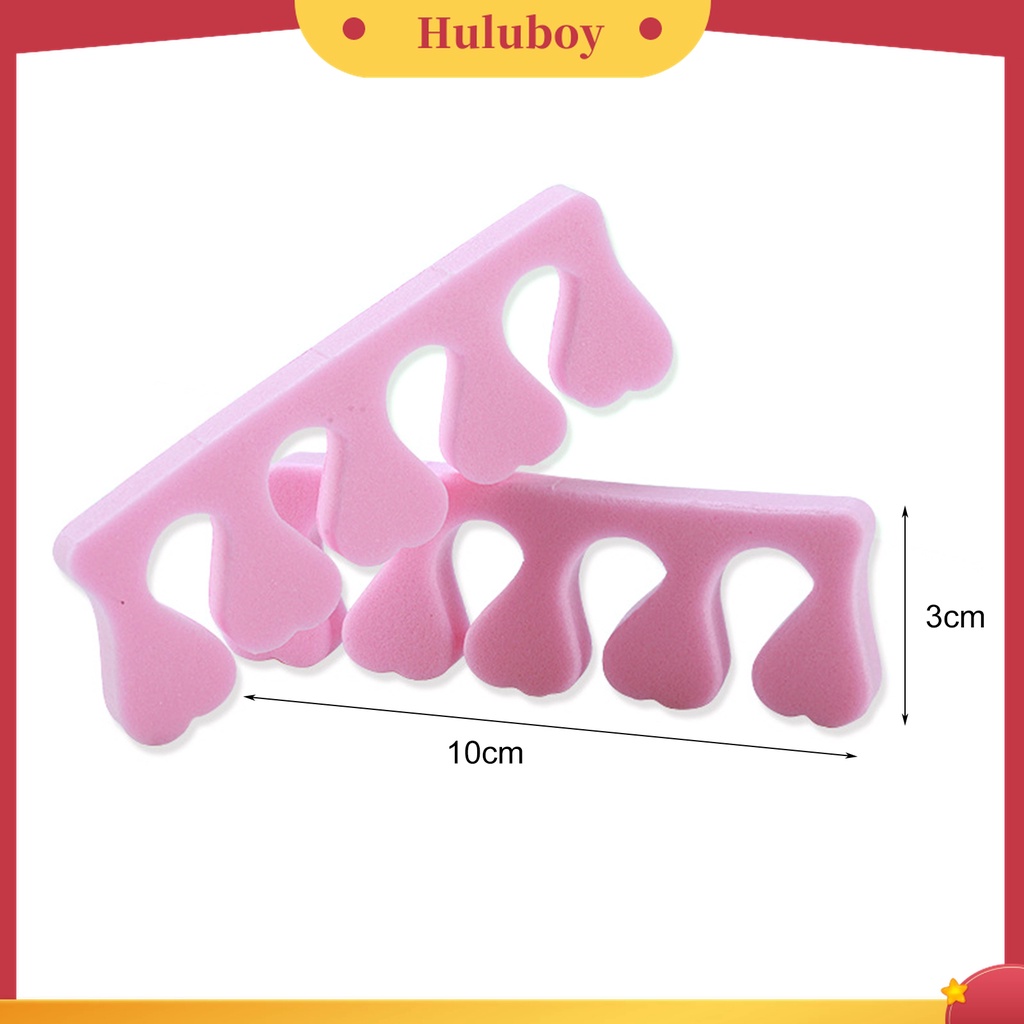 Huluboy Huluboy♡ 100 Pasang / Set Spons Pemisah Jari Kaki Anti Gores Untuk Pedicure