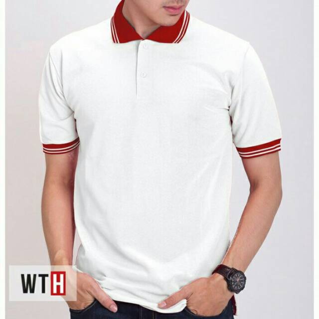 polo shirt putih