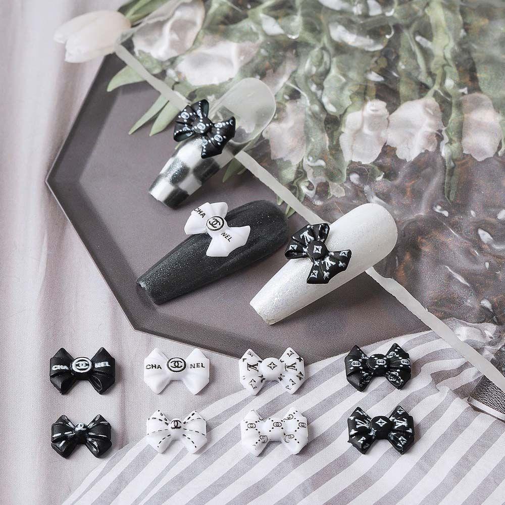 Mxbeauty Hiasan Nail Art Elegan 50pcs 3D Resin Bownot Bow Nail Charm