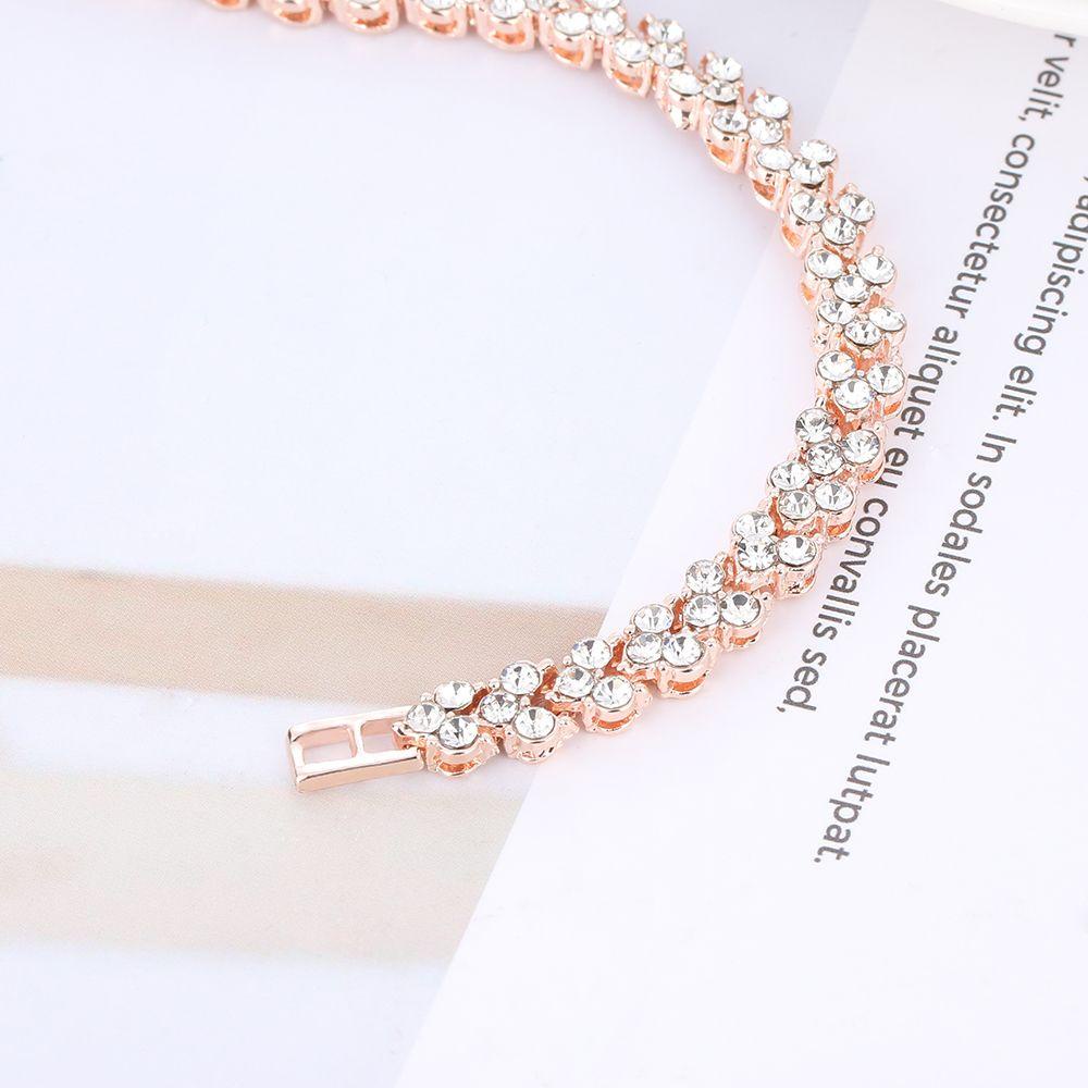 Gelang Rantai LILY Hadiah Mewah Cantik Berlian Imitasi Jernih