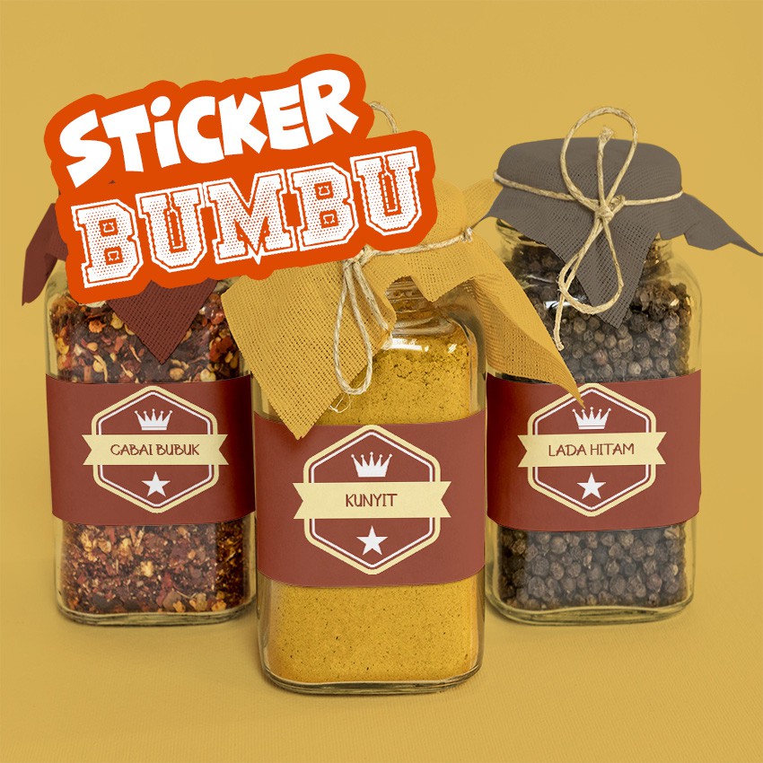

Sticker bumbu dapur | stiker bumbu | stiker garam | sticker 007