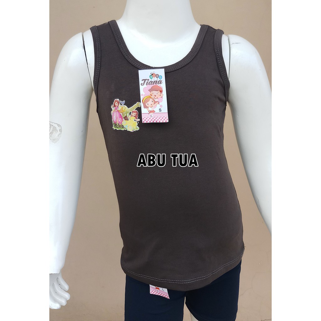 Tanktop/Singlet TALI BESAR TIANA Anak Perempuan 1-12 Tahun