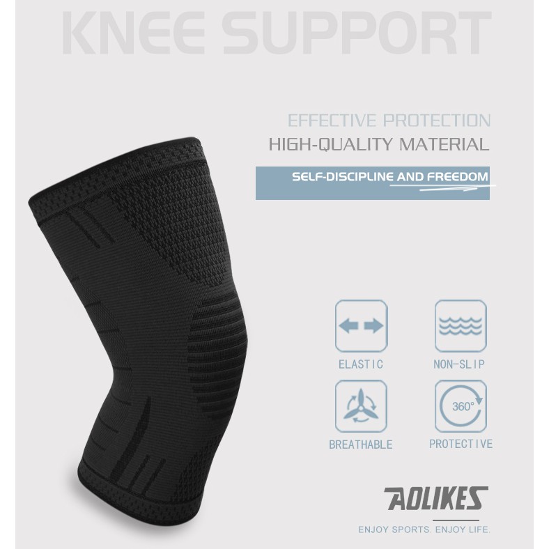 1 Pcs AOLIKES 7723 Kneepad Knee Support Sleeve Guard Protector Knee Pad Deker Pelindung Lutut Kaki