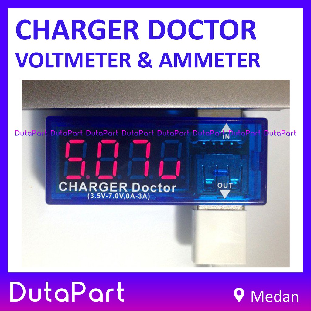 USB Charger Charging Doctor Voltmeter Amperemeter Ammeter Volt Current